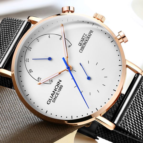 guanqin mens watches luminous clock men creative business stainless steel quartz wrist watch relogio masculino, Slivery;brown
guanqin mens watches luminous clock men creative business stainless steel quartz wrist watch relogio masculino, Slivery;brown