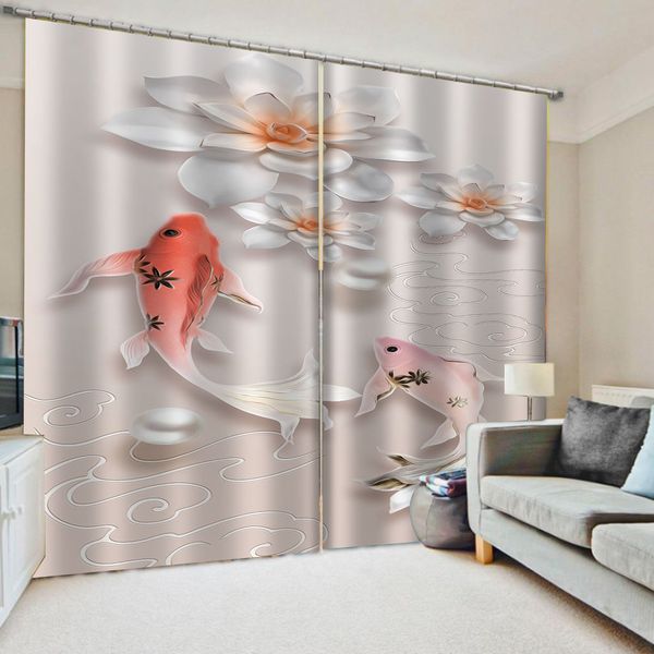 customized size luxury blackout relief curtain flower and fish curtain soundproof windproof curtains
customized size luxury blackout relief curtain flower and fish curtain soundproof windproof curtains
