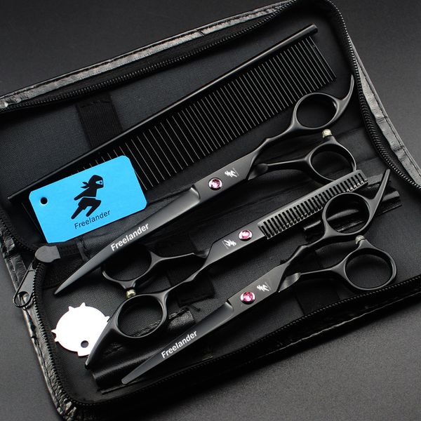 7.0 inch professional pet scissors for dog grooming scissors set straight & thinning & curved 3pcs/set
7.0 inch professional pet scissors for dog grooming scissors set straight & thinning & curved 3pcs/set