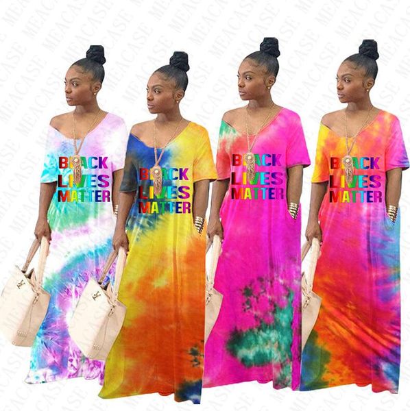 women brand dress tie-dyed gradient color letters black lives matter printed loose maxi dress plus size pullover long dresses d71404, White
women brand dress tie-dyed gradient color letters black lives matter printed loose maxi dress plus size pullover long dresses d71404, White