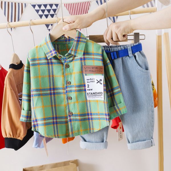 toddler baby boy autumn 2020 clothing set plaid shirts +jeans children 2pieces clothes sets kids outfits, White
toddler baby boy autumn 2020 clothing set plaid shirts +jeans children 2pieces clothes sets kids outfits, White