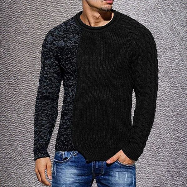2020 men's fashion solid color autumn knit o-neck long sleeve spliced sweaters casual slim fit pullover, White;black
2020 men's fashion solid color autumn knit o-neck long sleeve spliced sweaters casual slim fit pullover, White;black