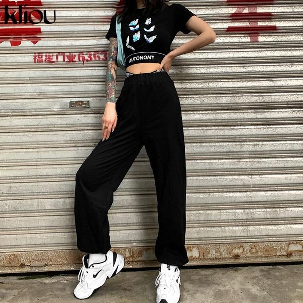 kliou women cotton loose streetwear sweatpants pocket high waist pants sporty fitness running tights joggers casual slim female, Black;white
kliou women cotton loose streetwear sweatpants pocket high waist pants sporty fitness running tights joggers casual slim female, Black;white