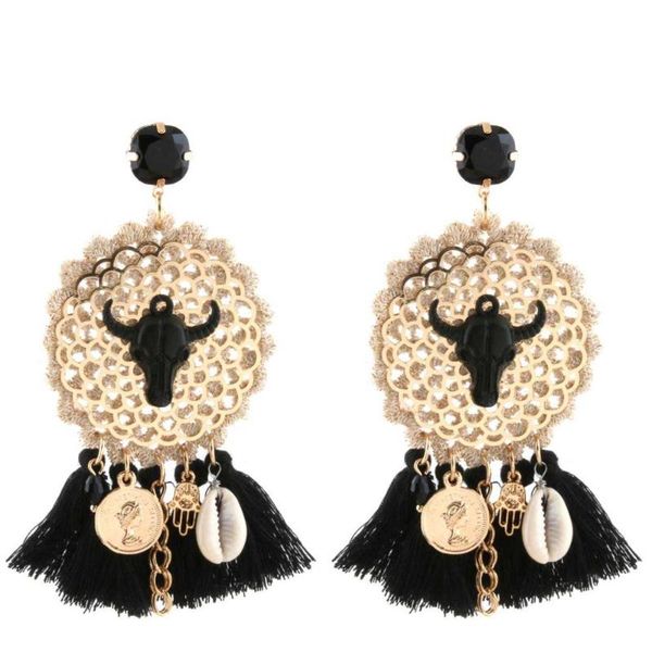 bull head earrings fashion boho oorbellen tassel earrings women lace luxury wedding drop pendientes, Silver
bull head earrings fashion boho oorbellen tassel earrings women lace luxury wedding drop pendientes, Silver