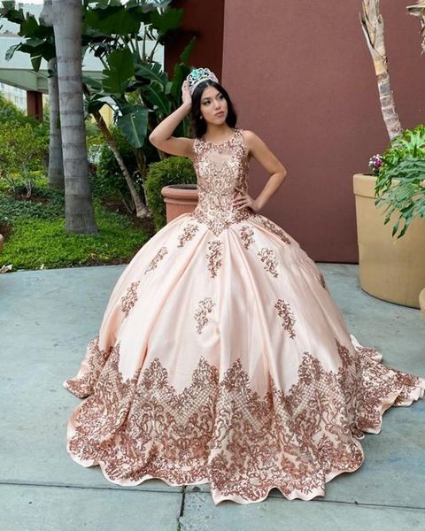 rose gold quinceanera dresses with seuqins applqiues jewel neck sleeveless sweet 16 dress sweep train vestidos de quinceañera, Blue;red
rose gold quinceanera dresses with seuqins applqiues jewel neck sleeveless sweet 16 dress sweep train vestidos de quinceañera, Blue;red