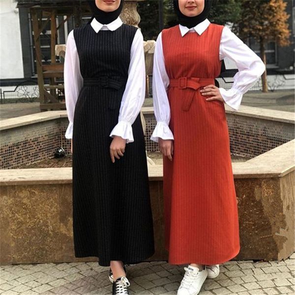 casual dresses arab turkish muslim sleeveless dress women belt slim long vest dubai kimono robe caftan maxi party islamic clothing, Black;gray
casual dresses arab turkish muslim sleeveless dress women belt slim long vest dubai kimono robe caftan maxi party islamic clothing, Black;gray