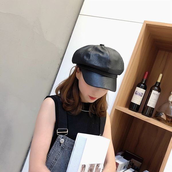 hat women's light plate cap beret pu leather octagonal beret ins net red british korean all-matchcap, Blue;gray
hat women's light plate cap beret pu leather octagonal beret ins net red british korean all-matchcap, Blue;gray
