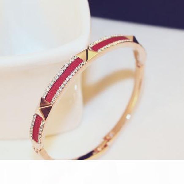 luxury bracelets punk rivet bangle with diamonds and leather designer for women rose gold bracelet with zircon brand fashion jewelry, Black
luxury bracelets punk rivet bangle with diamonds and leather designer for women rose gold bracelet with zircon brand fashion jewelry, Black