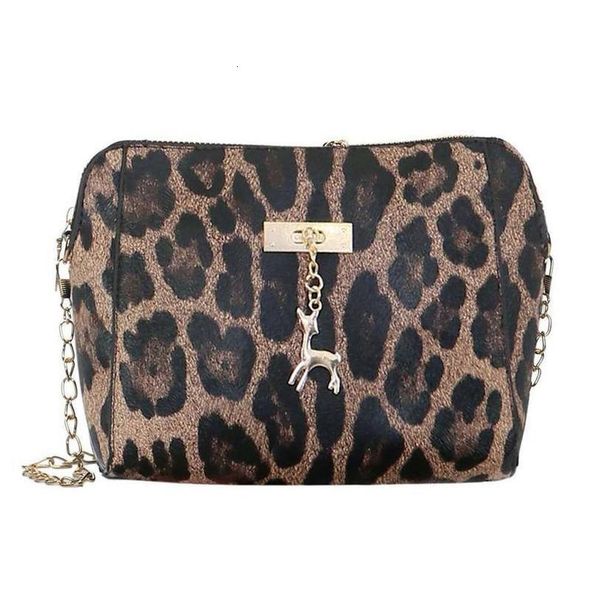 women leopard pu fashion trendy bag female brands handbag casual crossbody messenger leopard bag shoulder bags