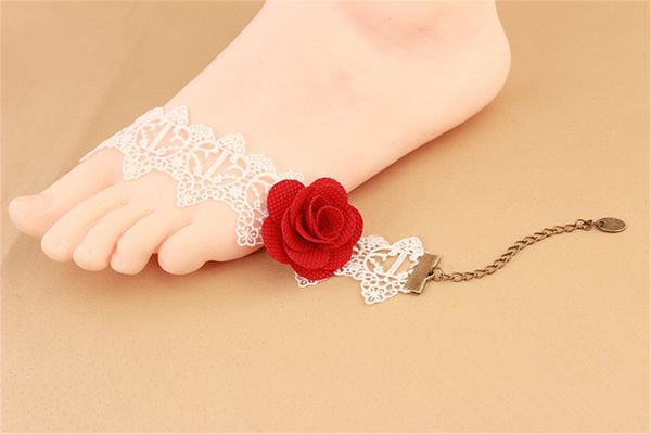 classic foot ornaments lace women's anklet rose korean beach accessories white lace black rose female foot ring wholesale, Red;blue
classic foot ornaments lace women's anklet rose korean beach accessories white lace black rose female foot ring wholesale, Red;blue