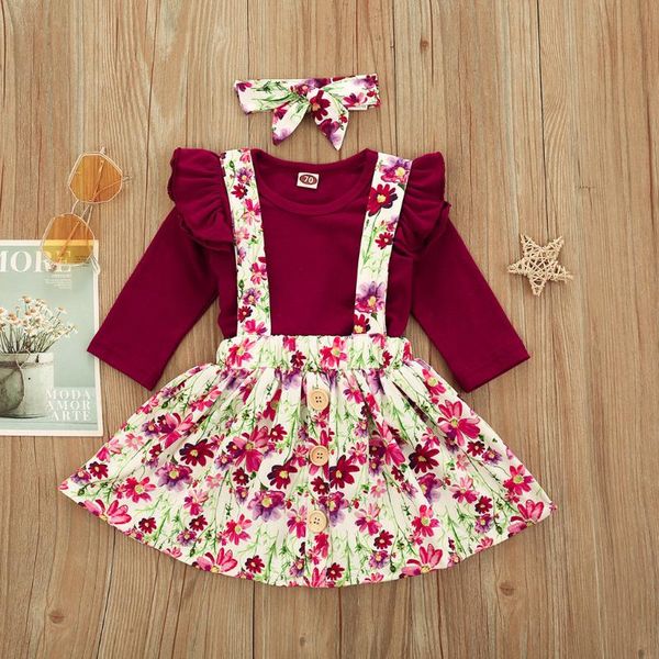 children winter clothes infant toddler girls clothes floral romper ruffle suspender skirt outfits set roupa infantil menina, White
children winter clothes infant toddler girls clothes floral romper ruffle suspender skirt outfits set roupa infantil menina, White