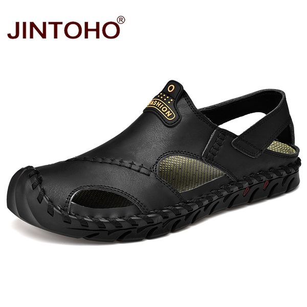jintoho summer men genuine leather shoes fashion men sandals brand man shoes breathable casual sandal for, Black
jintoho summer men genuine leather shoes fashion men sandals brand man shoes breathable casual sandal for, Black