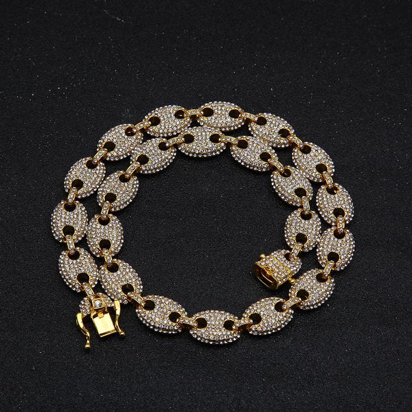 2019 hip hop jewelry in europe and america new man coffee beans full of diamonds pig nose alloy necklace iced out bling chains, Silver
2019 hip hop jewelry in europe and america new man coffee beans full of diamonds pig nose alloy necklace iced out bling chains, Silver
