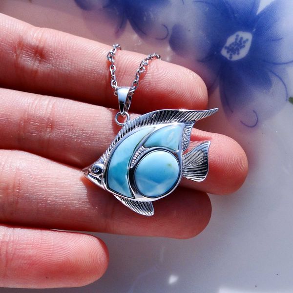 natural larimar gemstone pendant cute seafish fish pendant women fine jewelry 925 sterling silver charm pendant for gift
natural larimar gemstone pendant cute seafish fish pendant women fine jewelry 925 sterling silver charm pendant for gift