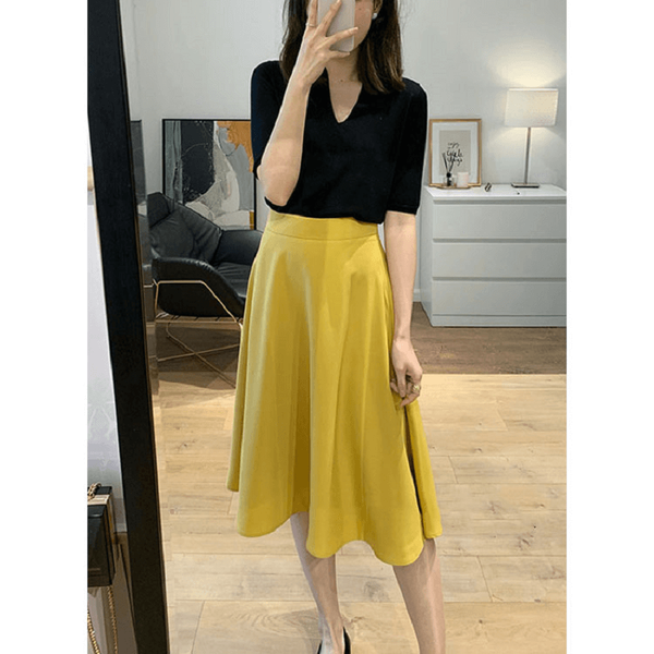 hchenli korean style 2020 women fashion yelllow black whte skirts lady skirt cake pleated skirts
hchenli korean style 2020 women fashion yelllow black whte skirts lady skirt cake pleated skirts