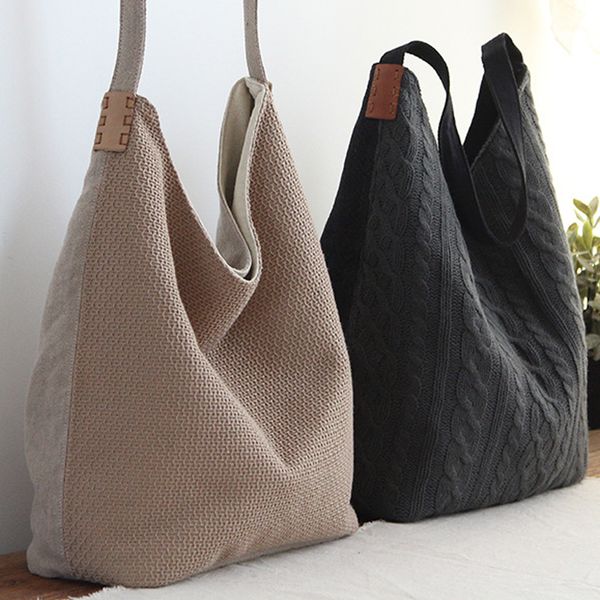 woman bag women handbag knitted patchwork with linen women casual color matching weaving slouch bag female vintage
woman bag women handbag knitted patchwork with linen women casual color matching weaving slouch bag female vintage