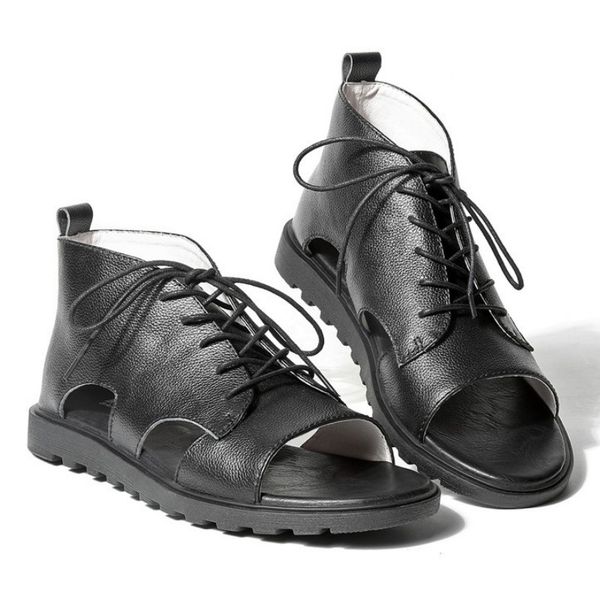high-2020 men summer luxury 100% real leather leisure shoes breathable beach platform sandalias gladiator sandals, Black
high-2020 men summer luxury 100% real leather leisure shoes breathable beach platform sandalias gladiator sandals, Black