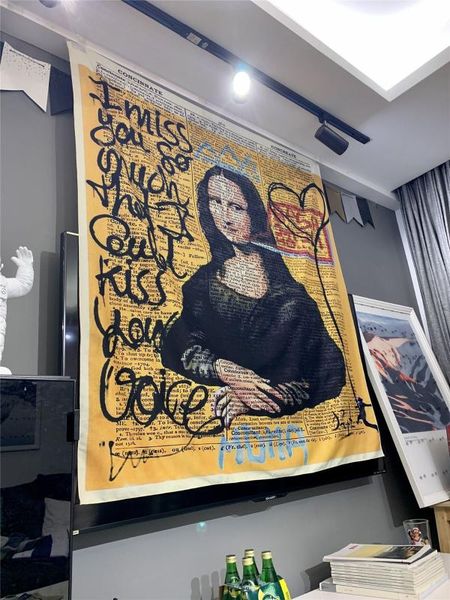 mona lisa graffiti tapestry wall hanging bohemian beach mat polyester blanket yoga mat home bedroom art carpet
mona lisa graffiti tapestry wall hanging bohemian beach mat polyester blanket yoga mat home bedroom art carpet