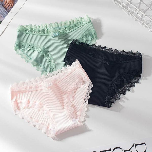comfort ladies cotton crotch lingerie briefs for girls mid waist seamless pure underwear womens lace patchwork panties, Black;pink
comfort ladies cotton crotch lingerie briefs for girls mid waist seamless pure underwear womens lace patchwork panties, Black;pink