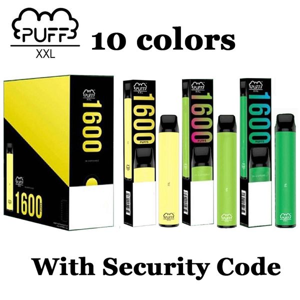 1600 пуфы Puff XXL Одноразовые Vape устройства E сигареты 10 цветов с кодом безопасности высокого качества только Модернизированный Puff Flow
1600 пуфы Puff XXL Одноразовые Vape устройства E сигареты 10 цветов с кодом безопасности высокого качества только Модернизированный Puff Flow