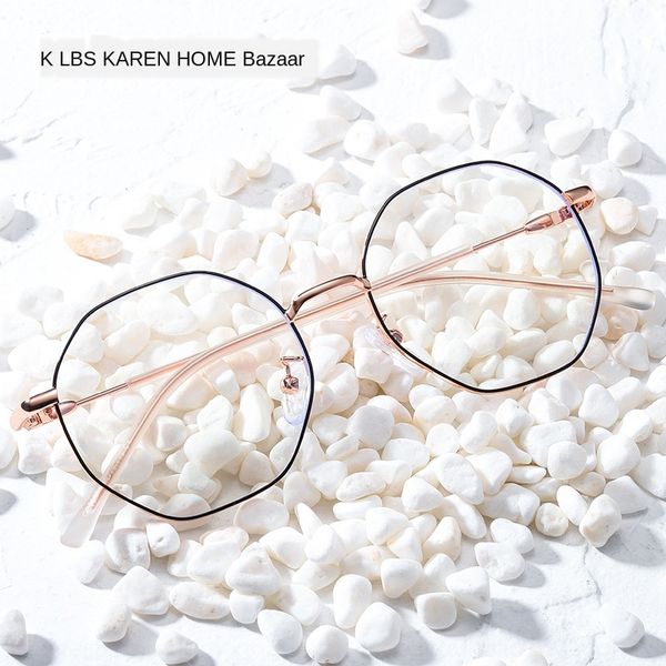 anti-blue light plain personalized blue light metal women's myopia frame myopia glasses women's glasses, Silver 
anti-blue light plain personalized blue light metal women's myopia frame myopia glasses women's glasses, Silver