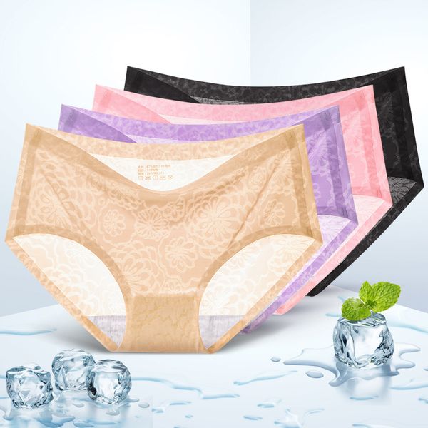 women's perspective traceless ice silk underwear women's middle waist comfortable breathable triangle underwear head, Black;pink
women's perspective traceless ice silk underwear women's middle waist comfortable breathable triangle underwear head, Black;pink