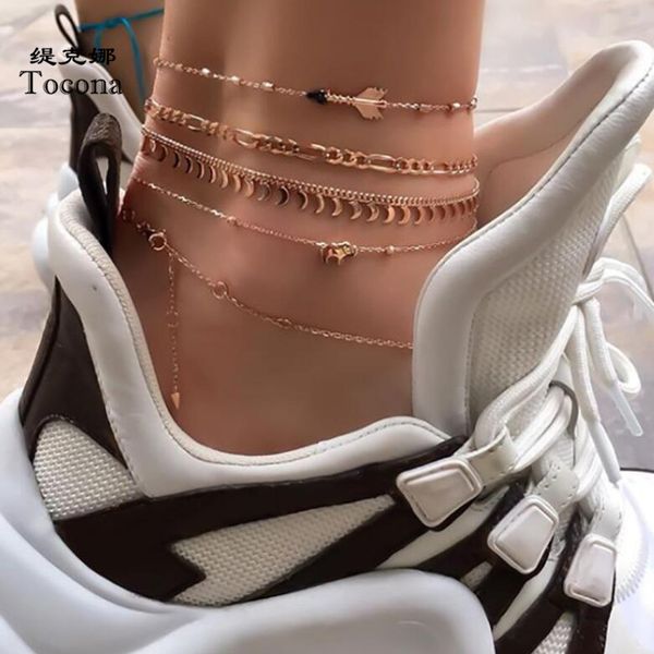 bracelet charms 5pcs/sets foot chain moon elephant arrow barefoot feet bracelets fashion jewelry womens accessories 8634, Black
bracelet charms 5pcs/sets foot chain moon elephant arrow barefoot feet bracelets fashion jewelry womens accessories 8634, Black