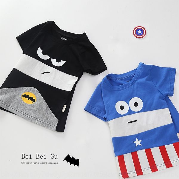 2019 summer salute the avengers 4 specially made cartoon stitching cotton children's t-shirt children's short-sleeved t-shirt, Blue
2019 summer salute the avengers 4 specially made cartoon stitching cotton children's t-shirt children's short-sleeved t-shirt, Blue