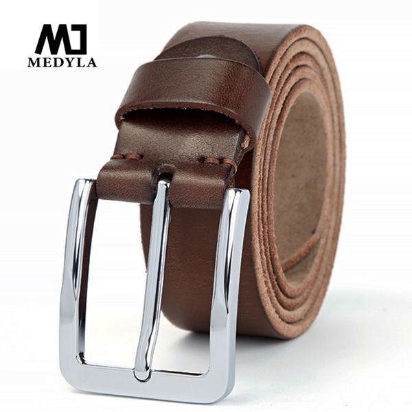 medyla real cowhide men's belt hard solid metal buckle soft original cowhide belt for men 3.8cm leather jeans, Black;brown
medyla real cowhide men's belt hard solid metal buckle soft original cowhide belt for men 3.8cm leather jeans, Black;brown