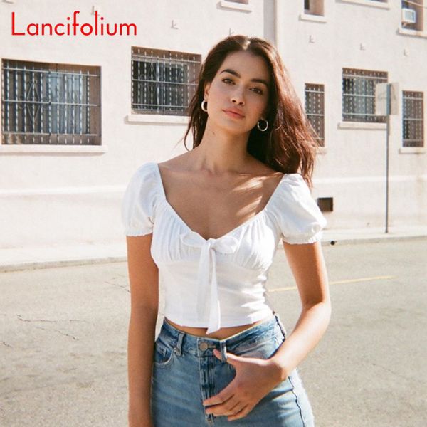 women's t-shirt tie front crop women summer short puff sleeve v neck cropped tee shirt ladies white vintage cute korean t 2021
women's t-shirt tie front crop women summer short puff sleeve v neck cropped tee shirt ladies white vintage cute korean t 2021