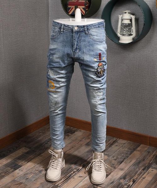 ws7787 fashion men's jeans 2020 runway luxury european design party style men's clothing, Blue
ws7787 fashion men's jeans 2020 runway luxury european design party style men's clothing, Blue