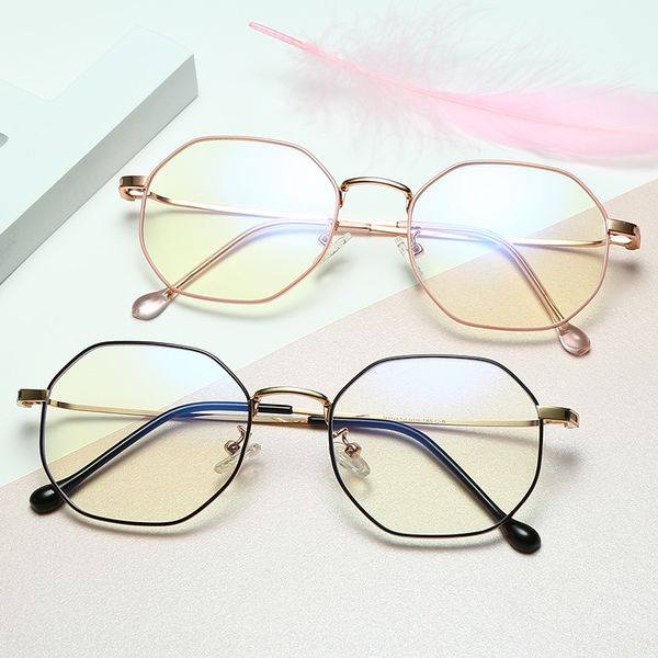 polygon frame men's fashion metal glasses frame myopia women's anti-blue glasses 9103, Silver
polygon frame men's fashion metal glasses frame myopia women's anti-blue glasses 9103, Silver