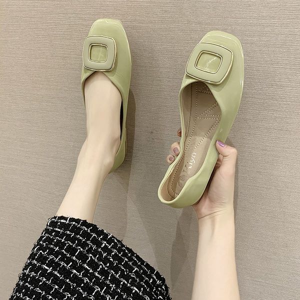 pu leather flats women casual square toe shoes metal button flat shoes shallow single women loafers green beige 2020, Black
pu leather flats women casual square toe shoes metal button flat shoes shallow single women loafers green beige 2020, Black