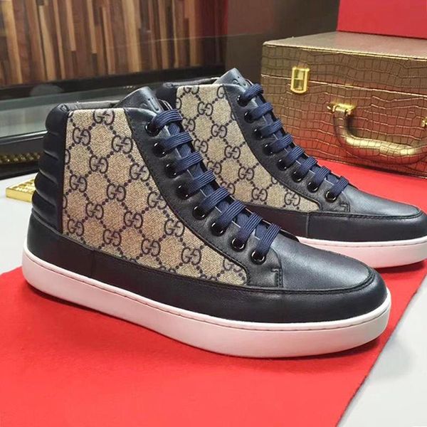 drop ship men 's high sneaker luxury mens shoes fashion comfortable footwears lace -up sports casual style men shoes herren sports, Black
drop ship men 's high sneaker luxury mens shoes fashion comfortable footwears lace -up sports casual style men shoes herren sports, Black