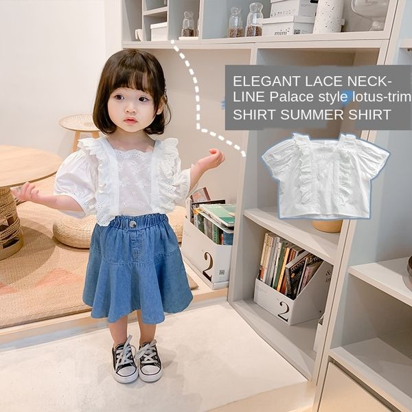 px9kx wear new girl's korean style baby lace square collar princess bubble sleeve tong chen shan tong chen shan jacket children's, White;black
px9kx wear new girl's korean style baby lace square collar princess bubble sleeve tong chen shan tong chen shan jacket children's, White;black
