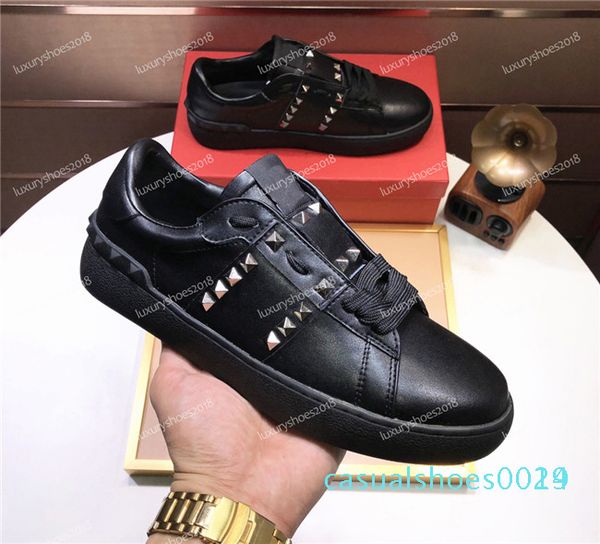 new women's fashion designer sneakers low cut leather luxury shoes for men women party wedding spike leather platform sneakers shoes c1, Black
new women's fashion designer sneakers low cut leather luxury shoes for men women party wedding spike leather platform sneakers shoes c1, Black