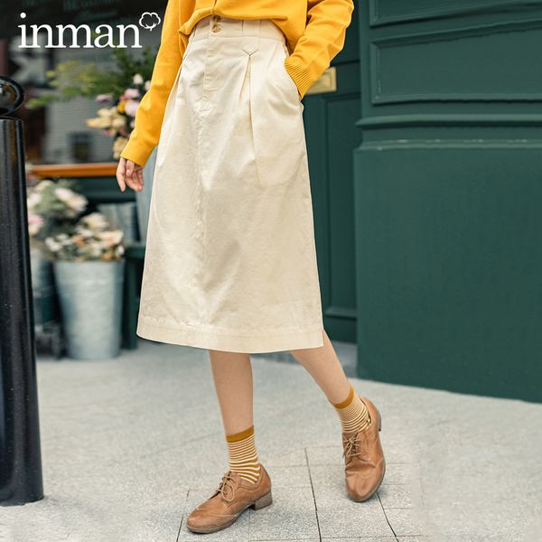 skirts inman 2021 autumn arrival high-waisted cotton slimming pleat a-line casual skirt, Black
skirts inman 2021 autumn arrival high-waisted cotton slimming pleat a-line casual skirt, Black