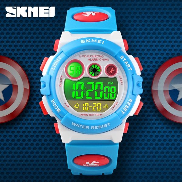 n7unh skmei luminous electronic multi-functional waterproof children's watch colorful led luminous transparent personalized student ele, Blue
n7unh skmei luminous electronic multi-functional waterproof children's watch colorful led luminous transparent personalized student ele, Blue