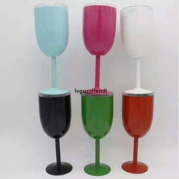 eco-friendly double stainless steel red wine glass with lids 300ml cocktail glass goblet 9 colors bar car mugs
eco-friendly double stainless steel red wine glass with lids 300ml cocktail glass goblet 9 colors bar car mugs
