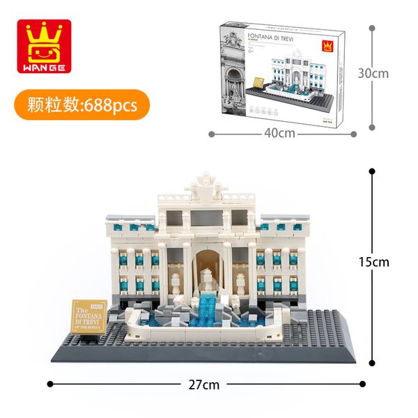 children's building block toy landmark series 3d building model rome wishing pool 667pcs children's gift decorations
children's building block toy landmark series 3d building model rome wishing pool 667pcs children's gift decorations