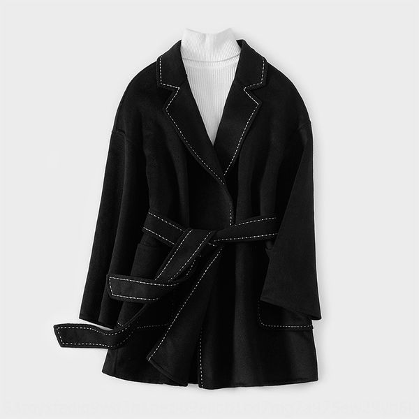 2020 new small black double-sided cashmere wool coat women's off-season popular all-match woolen coat short running line
2020 new small black double-sided cashmere wool coat women's off-season popular all-match woolen coat short running line