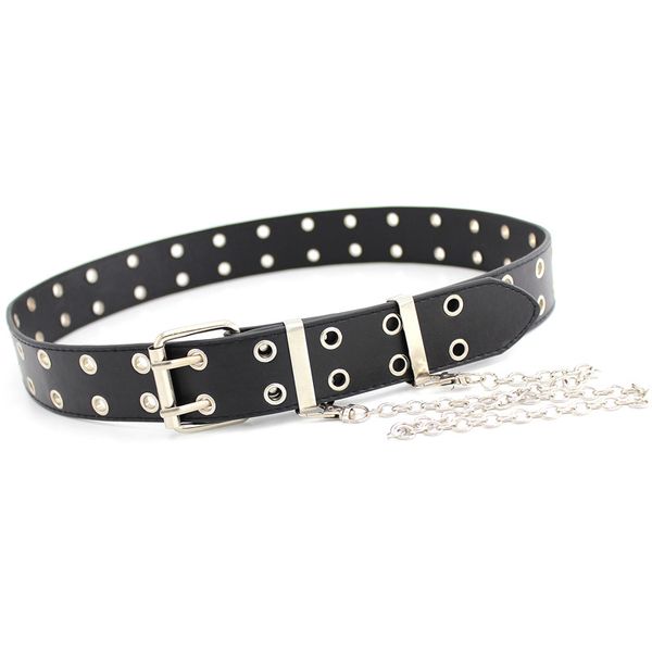 punk waist chain belt adjustable double eyelet grommet leather buckle detachable waist belts chain hip-hop waistband jeans, Black;brown
punk waist chain belt adjustable double eyelet grommet leather buckle detachable waist belts chain hip-hop waistband jeans, Black;brown