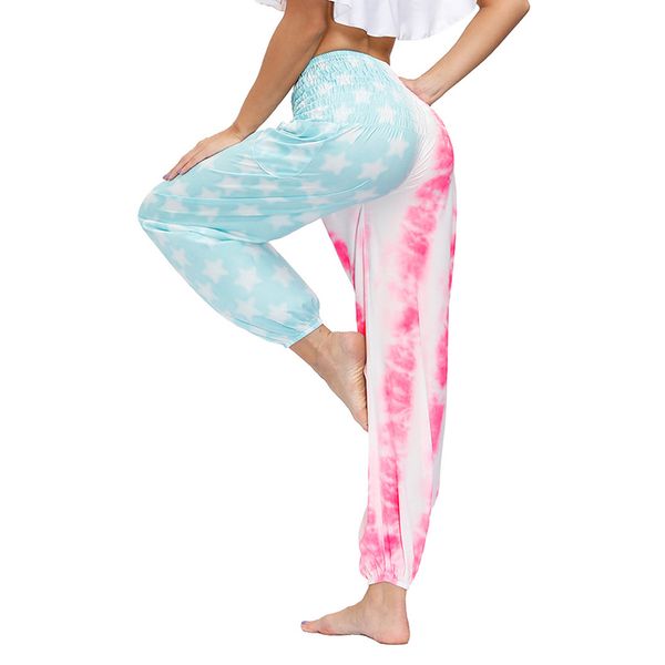 women print trousers beach holiday pants sports yoga pants high waist loose trousers, White;red
women print trousers beach holiday pants sports yoga pants high waist loose trousers, White;red