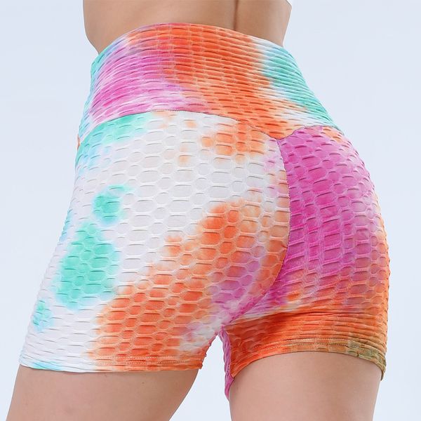 yoga outfits shorts tie-dye print gradient push up high waist sports running tight fitness short leggings wear, White;red
yoga outfits shorts tie-dye print gradient push up high waist sports running tight fitness short leggings wear, White;red
