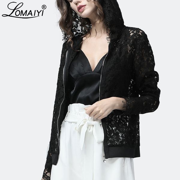 lomaiyi women's spring/summer jacket women hollow out lace hooded jackets female black autumn coat ladies shawl jacket bw071, Black;brown
lomaiyi women's spring/summer jacket women hollow out lace hooded jackets female black autumn coat ladies shawl jacket bw071, Black;brown