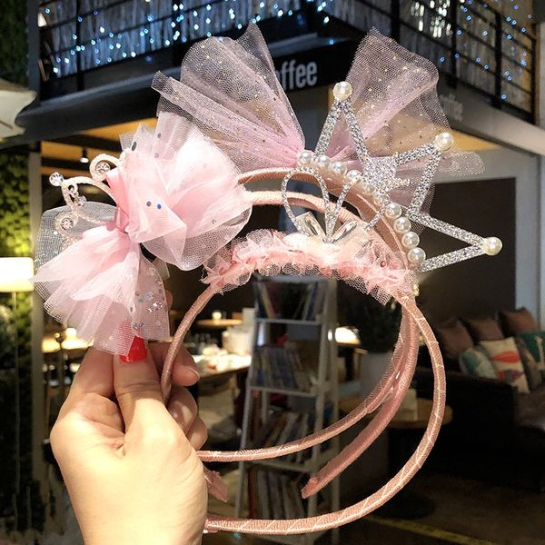 korean new headdress children's crown lace band girls pink mesh lace hair band girls fashion all-match hair accessories, Slivery;white
korean new headdress children's crown lace band girls pink mesh lace hair band girls fashion all-match hair accessories, Slivery;white