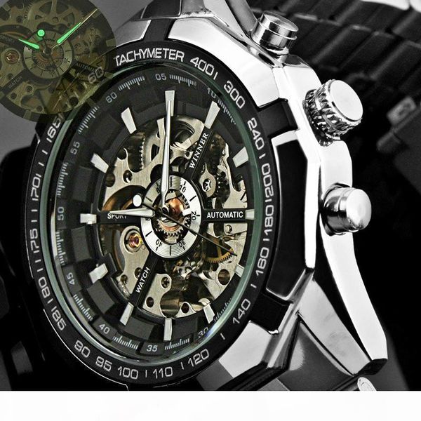 winner automatic watch men's classic transparent skeleton mechanical watches forsining clock relogio masculino with box, Slivery;brown
winner automatic watch men's classic transparent skeleton mechanical watches forsining clock relogio masculino with box, Slivery;brown