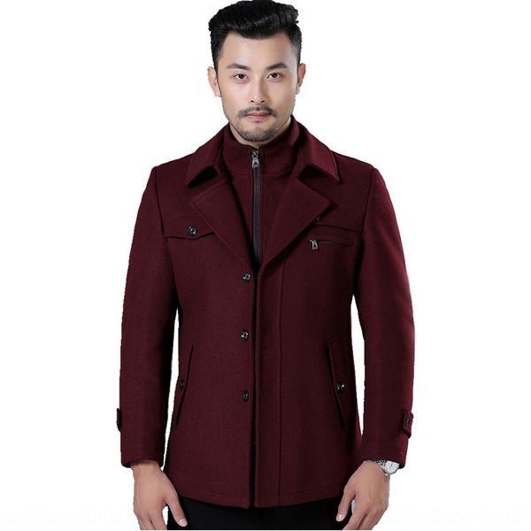 2019 new business leisure thickened woolen jacket men's middle-aged and elderly cotton jacket coat double collar woolen coat, Black
2019 new business leisure thickened woolen jacket men's middle-aged and elderly cotton jacket coat double collar woolen coat, Black