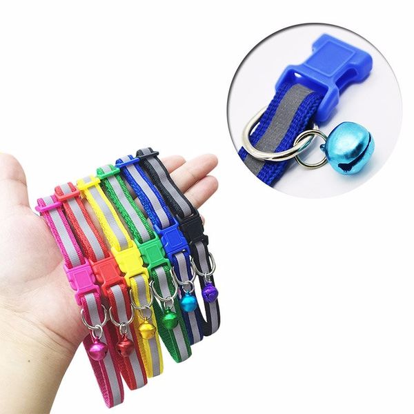 Colorful Pet Necklace Collars Glossy Reflective Safety Buckle Collar With Bell Dogs Cats Puppy Kitten Lovely Gift
Colorful Pet Necklace Collars Glossy Reflective Safety Buckle Collar With Bell Dogs Cats Puppy Kitten Lovely Gift