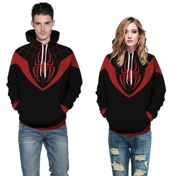 2020 new spiderman digital print lovers' wear hooded long sleeve autumn sweater loose baseball designer luxury, Black
2020 new spiderman digital print lovers' wear hooded long sleeve autumn sweater loose baseball designer luxury, Black